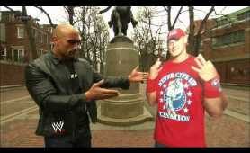 Raw: The Rock educates John Cena at historic locations